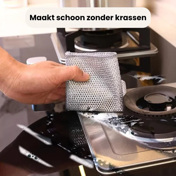 GlansPro - Innovatieve RVS Schoonmaakdoek